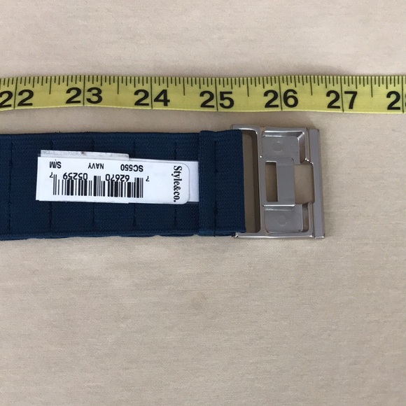 Style & Co Blue Stretchy Belt S - Picture 10 of 10